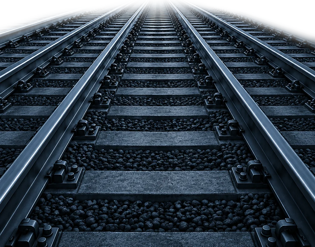 Rail track footer image